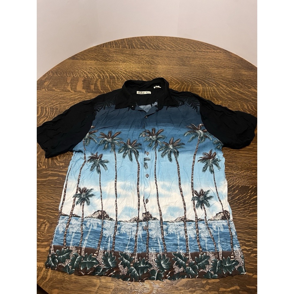 Batik Bay Hawaiian Shirt Mens XL Rayon Palm Tree‎ Aloha Tropical Beach